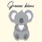 Gros bisous d'un adorable koala câlin